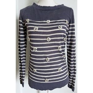 Loft • Slate Blue Beaded Gemstone Sweater